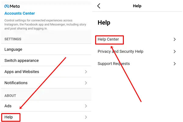 click on Help then Help Center